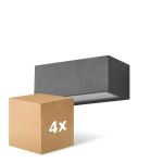 Mehrfachpackung 4x D'Lite Bello Wandleuchte Schwarz Up & Down 12W 850lm - 830 | IP54