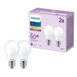 Mehrfachpackung 2x Philips Glühbirne LED E27 Birne Matt 7W 806lm - 827 
