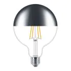 Philips Classic LED Globe E27 Fadenlampe Spiegel Klar 120mm 7.2W 650lm - 827 Extra Warmweiß | Dimmbar - Ersatz für 60W