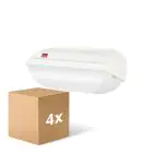 Mehrfachpackung 4x Philips LED Sicherheit Coreline BWC110 Weiß 9W 900lm - 830  | 242x110mm - IP54 - Lichtsensor