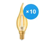 Lot 10x Ledvance Vintage 1906 LED E14 Bougie Dorée 1.5W 120lm - 824  | Remplacement 15W